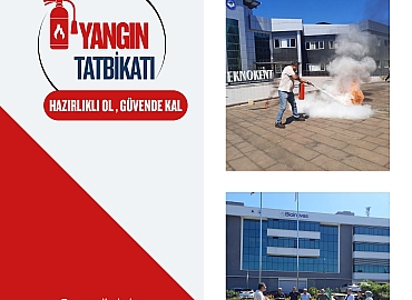 Trabzon Teknokent'te Yangın Tatbikatı Gerçekleştirildi